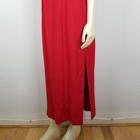 Vintage Jennifer Jeffries red long length open back formal red dress sz 6 - Picture 5 of 8